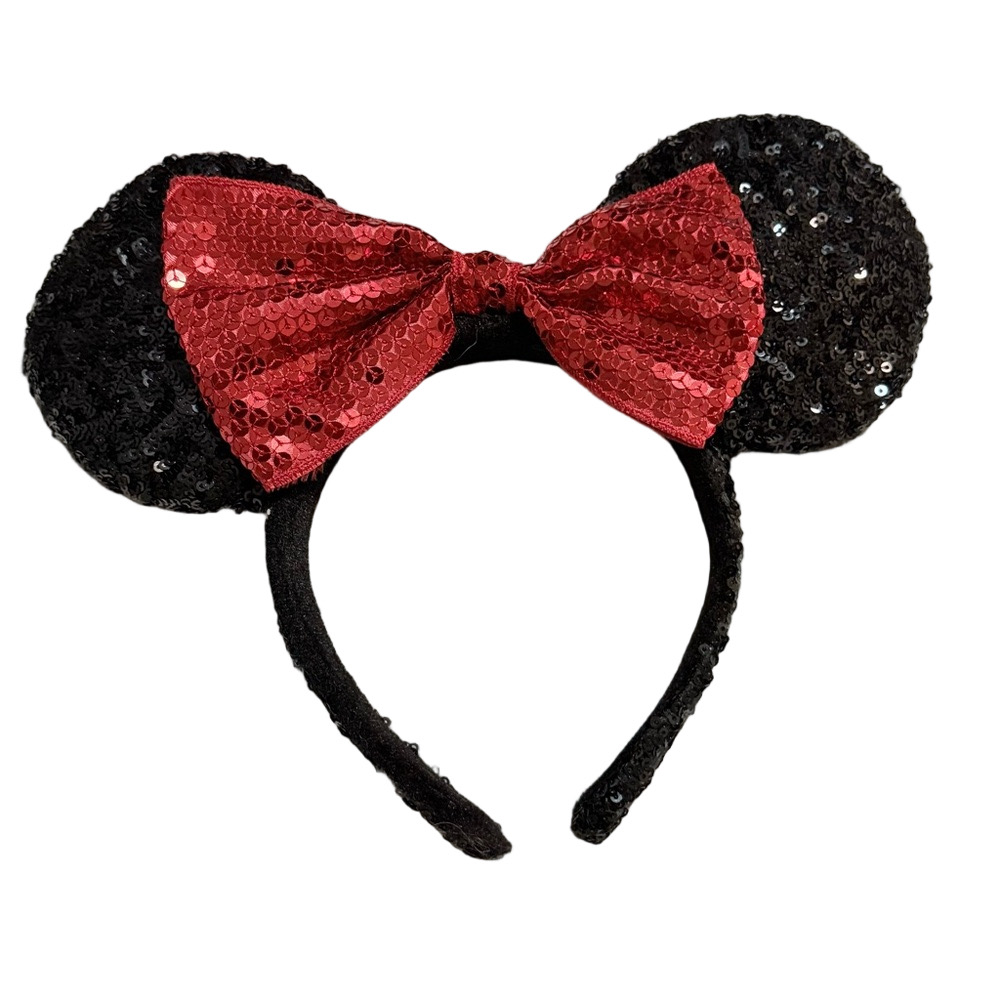 Disney Kid's Girl's Black Minnie Mouse Ears Headband Hair Band Disney Parks